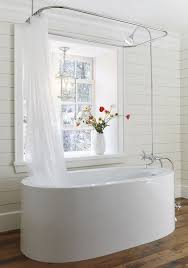 Beautiful Modern All White Bathroom Simple Bathroom Renovation Freestanding Tub Shower Bathroom Tub Shower