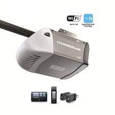 Chamberlain liftmaster garage door safety sensor beam photo eyes bracket bell. Chamberlain 1 2 Hp Wi Fi Chain Drive Garage Door Opener Good At Menards