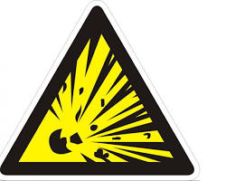Изображение: Предупреждающая табличка Опасность взрыва