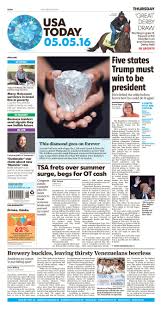 Usa Today Today S Front Pages Newseum Usa Today Today Newseum