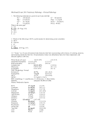 Miniboard Exam 2011 Veterinary Pathology - Clinical Pathology