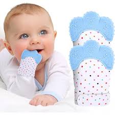 Amazon.com : 2Pack Silicone Teething Mitt, Soothing Infant Teething Mitten  Pain Relief, Prevent Scratches Glove, Safe Silicone Teething Toys for 0-12  Months : Baby