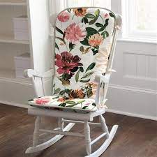 Moody Flowers Rocking Chair Pad Carousel Designs Rocking Chair Pads Rocking Chair Carousel Designs