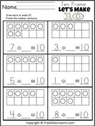 Free Let S Make 10 Addition Worksheet Kindergarten Math Worksheets Free Math Addition Worksheets Kindergarten Math Addition