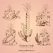 Free Vector Hand Drawn Collection Of Simple Christmas Candles