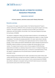 PDF) NAPLAN ONLINE AUTOMATED SCORING RESEARCH PROGRAM: RESEARCH REPORT