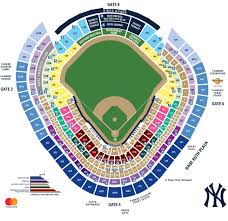 Yankees Seating Map Yankee Stadium Seating Chart Map New
