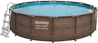 Bestway Power Steel Deluxe Series Frame Pool Set Rund 427x107 Cm Stahlrahmenpool Set Mit Skimatic Filterpumpe Zubehor Pool Pool Selber Bauen Camping Zubehor