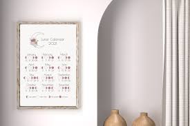 They are also available in landscape (horizontal) or portrait (vertical) format. Lunar Calendar 2021 Printable Moon Phases Calendar By Pine Design Thehungryjpeg Com