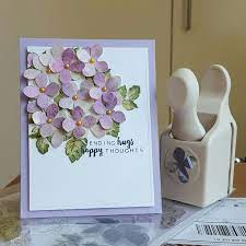 Martha Stewart Hydrangea Punch Stamps From Altenew Handmade Birthday Cards Cards Handmade Simple Cards