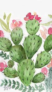 May Cactusiphone Png 750 1 334 Pixels Cactus Paintings Cactus Painting Watercolor Cactus
