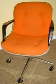 Vintage Retro Orange Steelcase Swivel Office Rolling Chair Rolling Chair Chair Retro Vintage