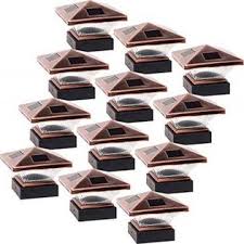 M9zlg1c Greenlighting 12 Pack Siena Solar Post Cap Deck Light For 4x4 Nominal Wood Or 4x4 5x5 Pvc Vinyl Posts Bronze