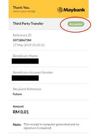 Select debit card no as your credential and enter your debit card number and pin then click activate. How To Get Maybank Transfer Receipt