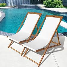 Maybe you would like to learn more about one of these? Beach Sling Chair Set Patio Lounge Chair Outdoor Reclining Beach Chair Wooden Folding Adjustable Frame Solid Eucalyptus Wood With White Polyester Canvas 3 Level Height Portable Set Of 2 Natural Oiled Walmart Com