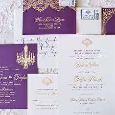 Chic Purple And Gold Wedding Invitation Purple And Gold Wedding Purple Wedding Invitations Wedding Invitations