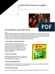 Check spelling or type a new query. Petua Menghalau Lipas Dalam Kereta 4 Langkah Dengan Gambar Pdf