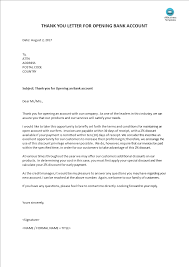 The sample reference letter is available over the internet at the different format. Prima Thank You For Opening An Bank Account