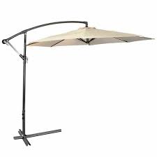 Costway 10 Ft Market Hanging Sun Shade Offset Outdoor Patio Umbrella With Cross Base In Beige Op2808be The Home Depot In 2020 Patio Umbrella Patio Sun Shades Outdoor Patio Umbrellas