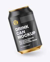 Download Metallic Drink Can W Matte Finish Mockup In Can Mockups On Yellow Images Object Mockups PSD Mockup Templates