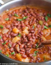 Jump To Recipe Print Recipepuerto Rican Style Beans A Hearty Red Beans Simmered In An Aromatic Sauce With Big Bold Fla Bean Recipes Recipes Boricua Recipes