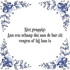 Heb jij een grap uitgehaald dit jaar? Bol Com Grappig Tegeltje Met Spreuk Grappige Spreuk Niet Grappig Aan Een Schaap Dat Aan De