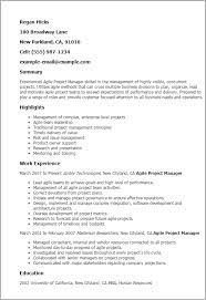 View the before & after resume for a mba candidate and project manager with a background in architecture and construction. Agile Project Manager Templates Myperfectresume
