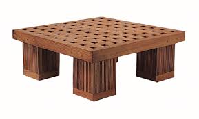An outdoor coffee table with a little extra underneath. hey everyone! Fong Brothers Co Coffee Tables