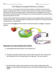 Ngss Adapted Lab Extracting Dna From A Strawberry Dna Lab Dna Lesson Dna Facts