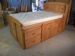 Customize the size and height for the room, then paint the wood to match the room's decor and. Rescue Industries Solid Oak Bed With Drawers Full Size Storage Bed Bed With Drawers Underneath Murphy Bed Plans