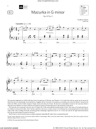 Timeline and events of the genre, and musical instruments used in that genre. Chopin Mazurka In G Minor Grade 6 List B1 From The Abrsm Piano Syllabus 2021 And 2022 Sheet Music For Piano Solo