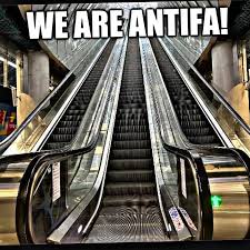 Anti-fascist escalators are my kind of escalators. 😆