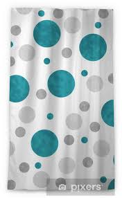 Teal Gray And White Polka Dots Pattern Repeat Background Blackout Window Curtain Pixers We Live To Change