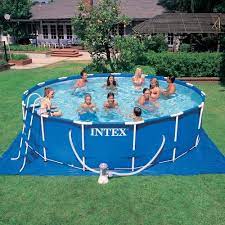 intex metal frame pool 457x107 cm bovengrondse zwembaden