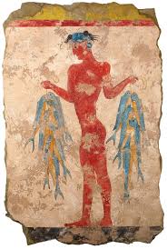 The Fisherman Fresco From Akrotiri Greek Village During The Minoan Bronze Age Minoan Art Ancient Paintings Egyptian Art