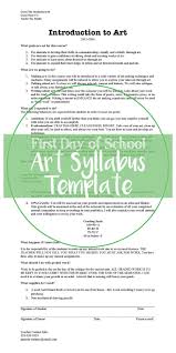 I Have Used This Art Syllabus Template As The Base For All Of My Art Classes Excluding Ap Art It S Simple Art Syllabus Syllabus Template Visual Art Teacher