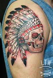 The skull is in the end the symbol of the pirate life. 20 Native American Skull Tattoos
