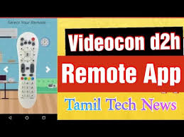 Videocon D2h Remote Control 8 In 1 App In Tamil Youtube