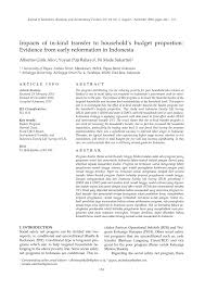 Agama bagi masyarakat barat dianggap sebagai penghambat dalam kemajuan peradaban. Pdf Impacts Of In Kind Transfer To Household S Budget Proportion Evidence From Early Reformation In Indonesia