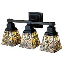 Meyda Tiffany 31234 Tiffany Glass Glasgow Bungalow 3 Light 20 Wide Bathroom Vanity Light With Tiffany Glass Shade In 2020 Bathroom Vanity Lighting Vanity Lighting Meyda