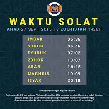 Niat solat lima waktu yang wjib seperti solat subuh, zohor, asar, maghrib, isyak dan asar dan juga niat solat solat jumaat merupakan kewajipan kaum adam. Waktu Solat Magrib Kuala Lumpur 2019
