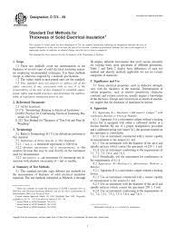 These substitutes are not necessarily identical to the astm specifications, but are equal in terms of alloy content and have a nearly equal or higher the requirements of the astm specifications not covered by the substitute specifications are noted in the tables, with footnotes given on section 4. Astm D 374 Thickness Calibration Nature