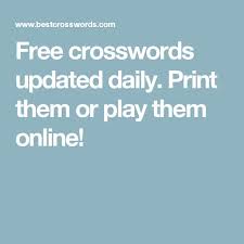 The best part about sunday crossword? Free Crosswords Updated Daily Print Them Or Play Them Online Crossword Crossword Puzzles Free