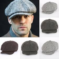 Men Wool Herringbone Tweed Gatsby Newsboy Cap Ivy Hat Golf Driving Flat Cabbie Clothing Shoes Accessories Mens Dress Hats Mens Hats Fashion Hats For Men
