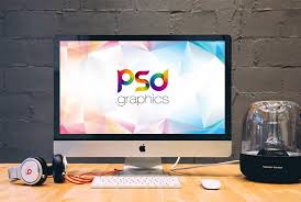 Free Apple Imac On Desk Mockup Psd Psd Graphics Free Photoshop Mockup Psd Apple Imac Desk Imac Mockup Free Mockup Desk Free Photoshop Mockups