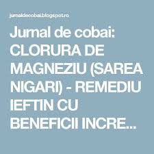 Jurnal De Cobai Clorura De Magneziu Sarea Nigari Remediu Ieftin Cu Beneficii Incredibile Boarding Pass