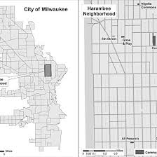 Click the image to learn more. Harambee Neighborhood The Left Hand Map Locates Harambee In Milwaukee Download Scientific Diagram