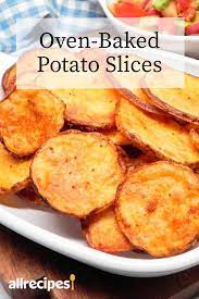 Oven Baked Potato Slices Recipe Sliced Potatoes Slices Recipes Baked Potato Oven