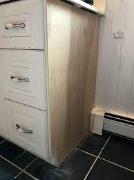 Oftentimes cabinet makers will make the toe kick plates out of particle board to cut back on manufacturing expenses. Repairing A Water Damaged Bathroom Vanity
