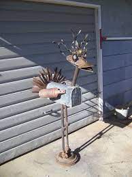 Mailbox Yard Art Scrap Metal Art Yard Art Junk Art